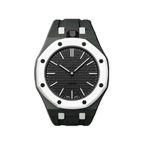 Oak Pop Exclusive Black And White Silicone Strap