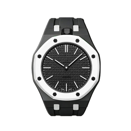 Oak Pop Exclusive Black And White Silicone Strap