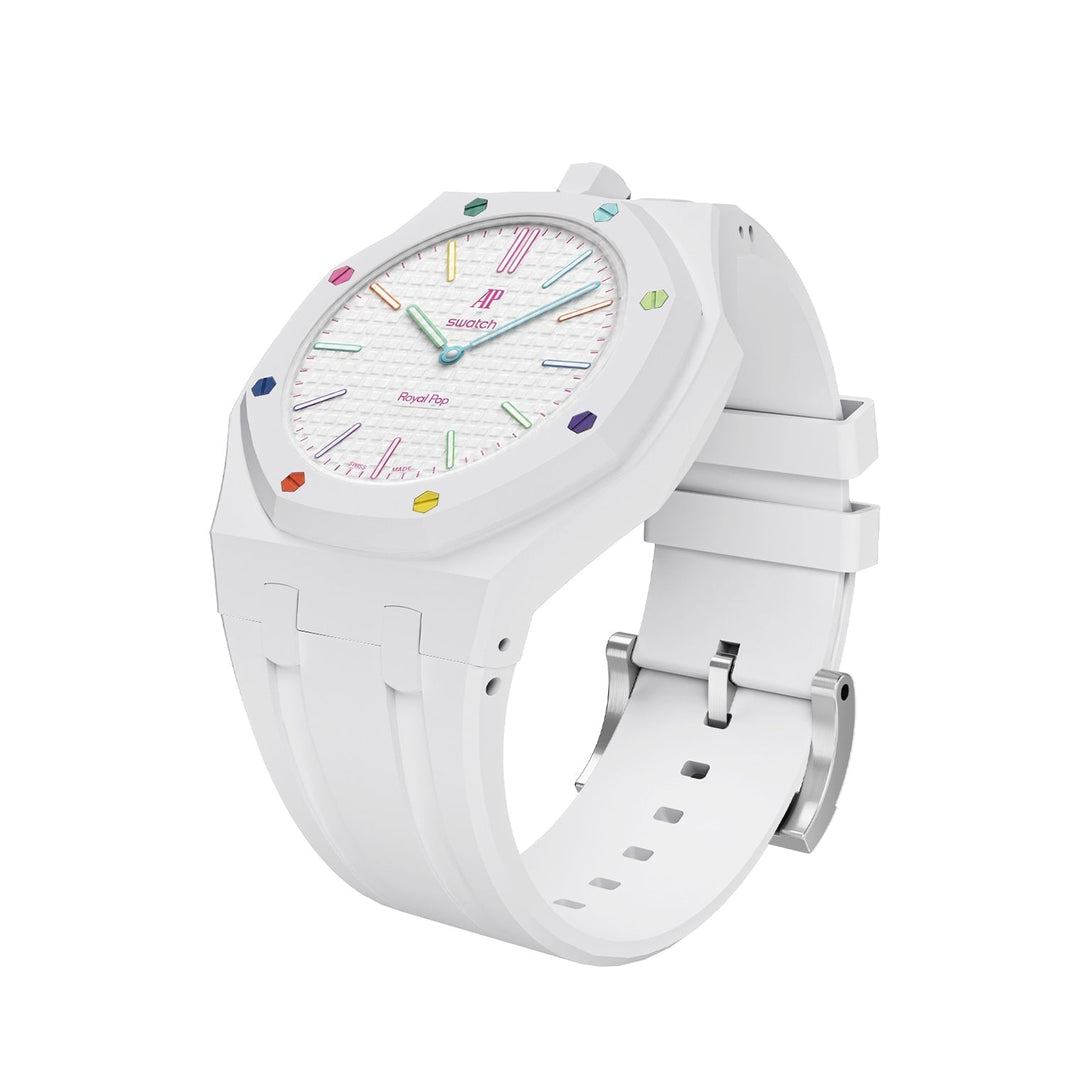 Oak Pop Exclusive  White Silicone Strap
