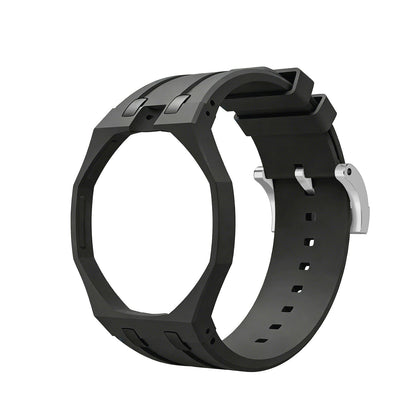 Oak Pop Exclusive Black Silicone Strap