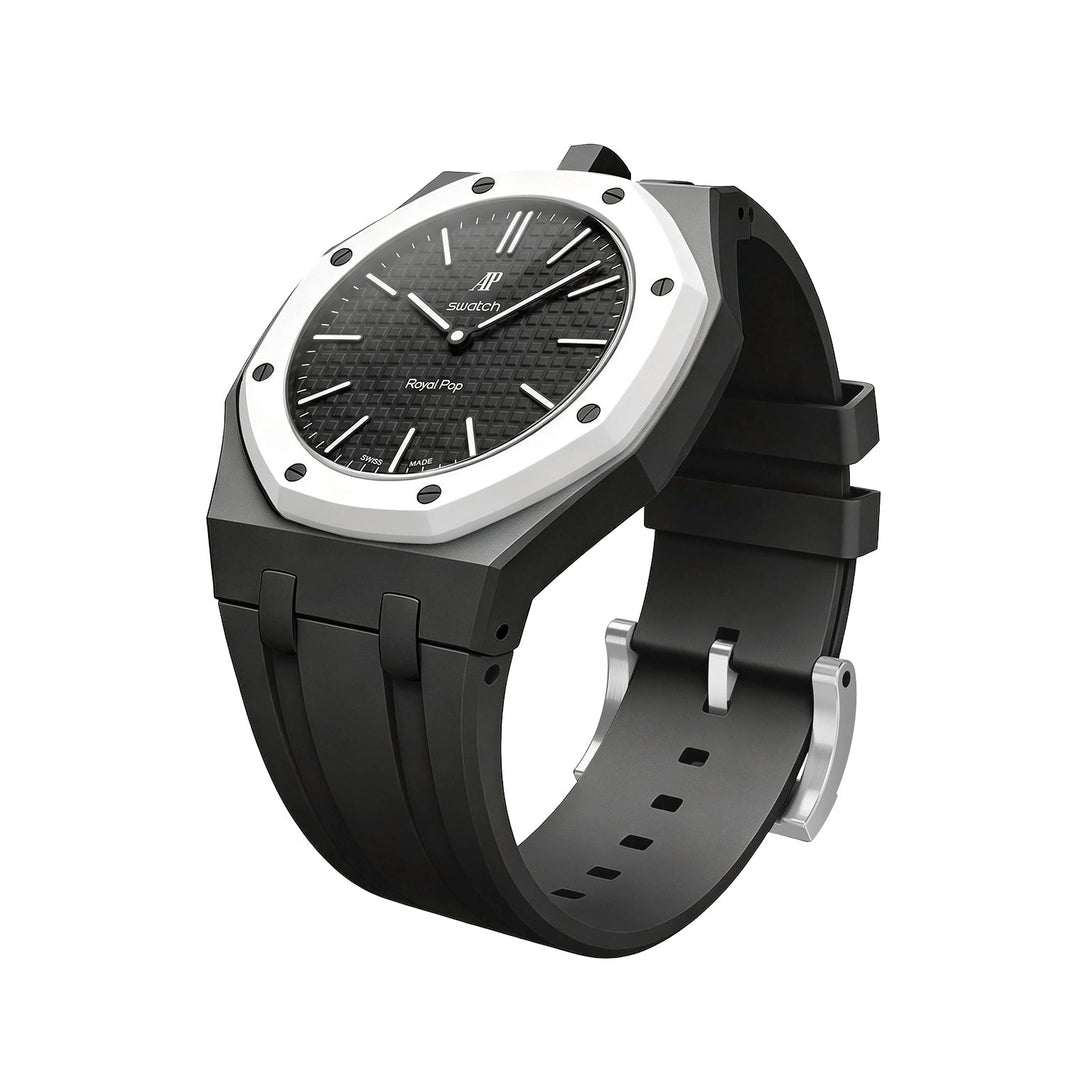 Oak Pop Exclusive Black Silicone Strap
