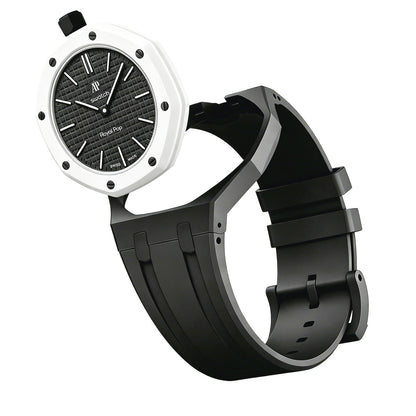 Oak Pop Exclusive Black Silicone Strap