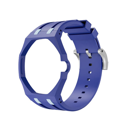 Oak Pop Exclusive Dark Blue And Light Blue Silicone Strap