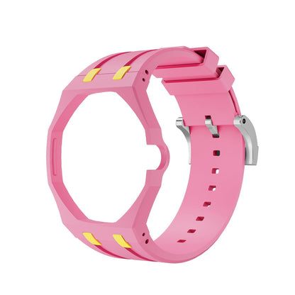 Oak Pop Exclusive Pink And Yellow Silicone Strap