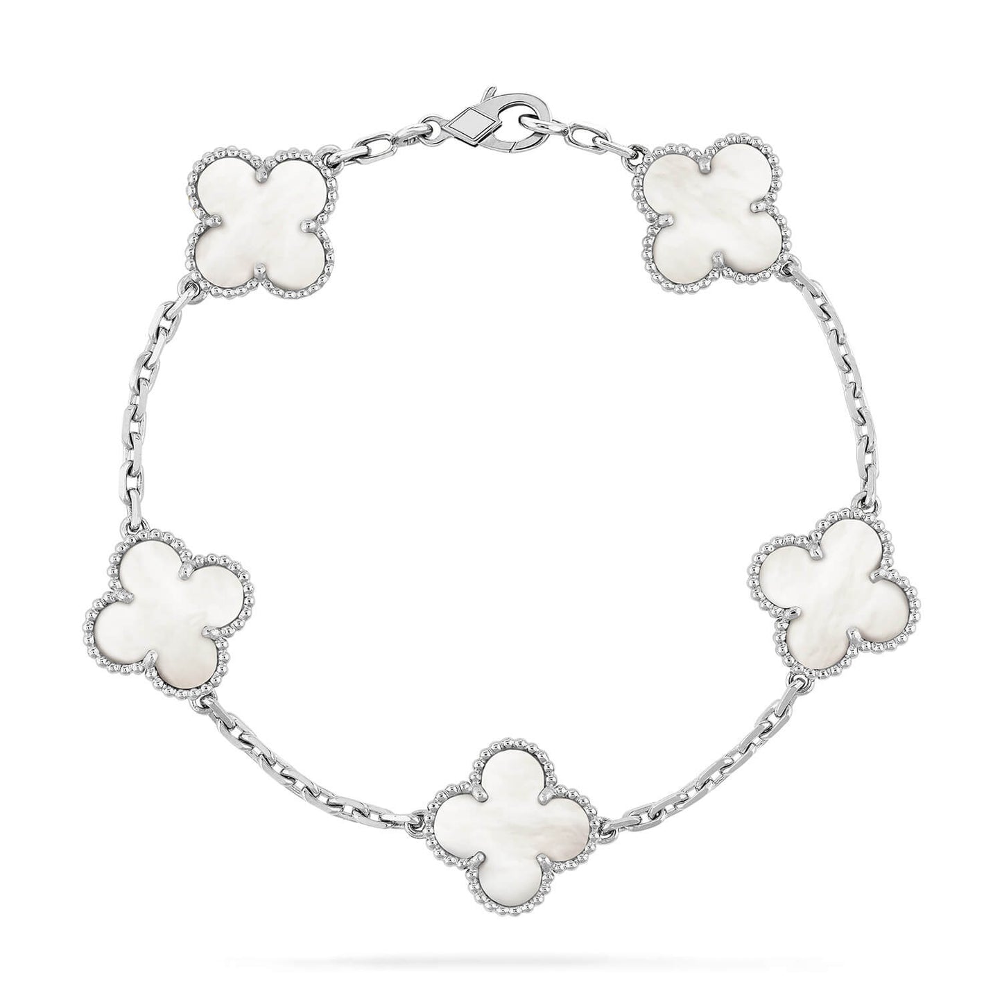 [Amore Jewelry]CLOVER SILVER MOP 5 MOTIF BRACELET