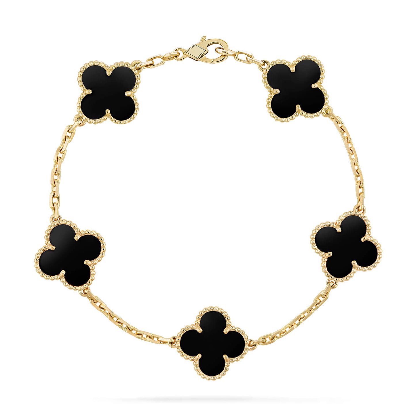 [Amore Jewelry]CLOVER  5 MOTIFS BLACK ONYX BRACELET