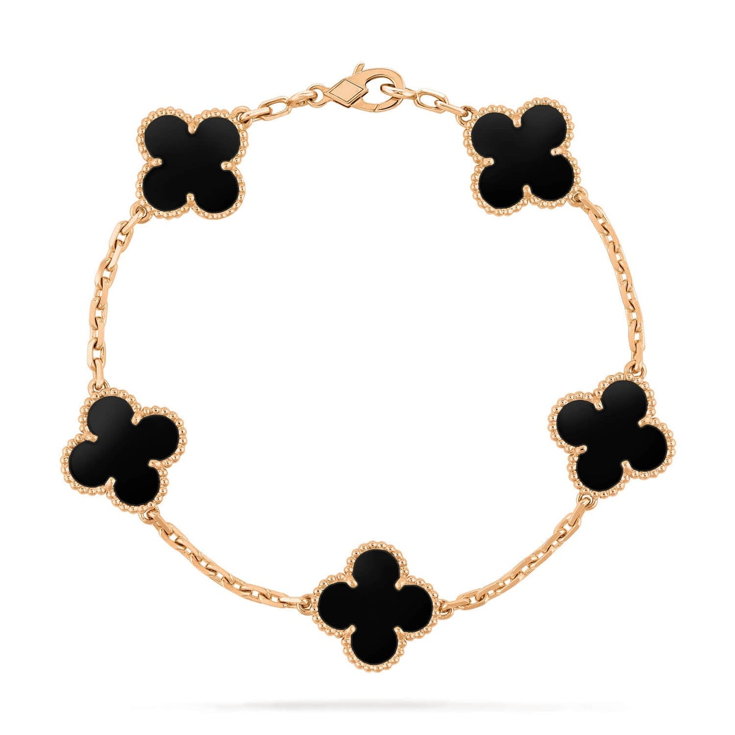 [Amore Jewelry]CLOVER  5 MOTIFS BLACK ONYX BRACELET