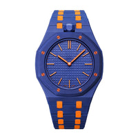 Oak Pop Exclusive Dark Blue And Orange Bioceramic Strap