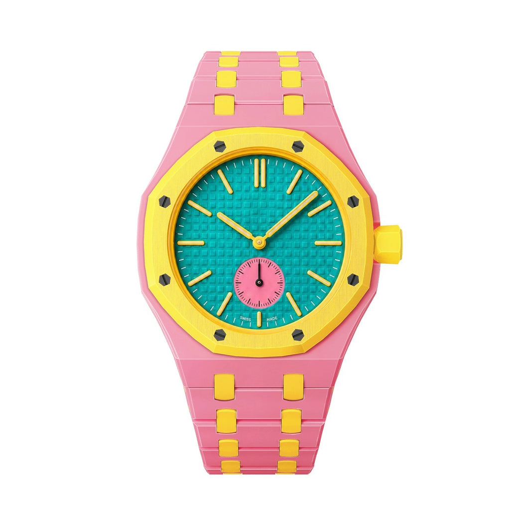 Oak Pop Exclusive Pink And Yellow Bioceramic Strap