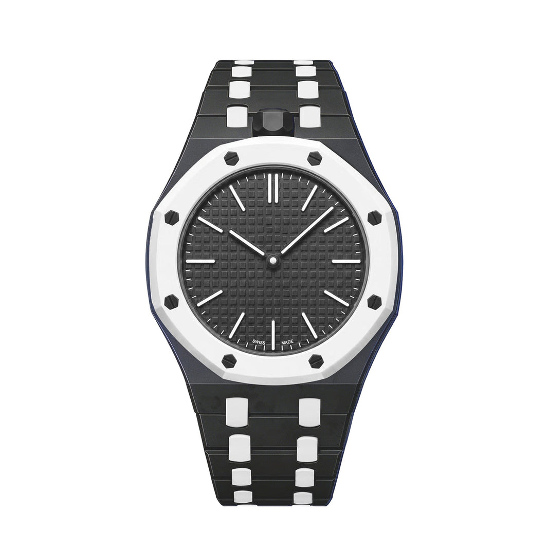 Oak Pop Exclusive Black And White Bioceramic Strap