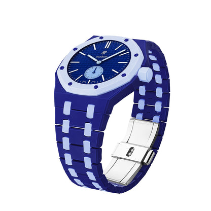 Oak Pop Exclusive Dark Blue And Light Blue Bioceramic Strap
