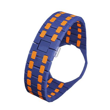Oak Pop Exclusive Dark Blue And Orange Bioceramic Strap
