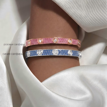 [Amore Jewelry]2026 PAVE GEMSTONE LOVE BRACELET 6.1MM 10 DIAMONDS