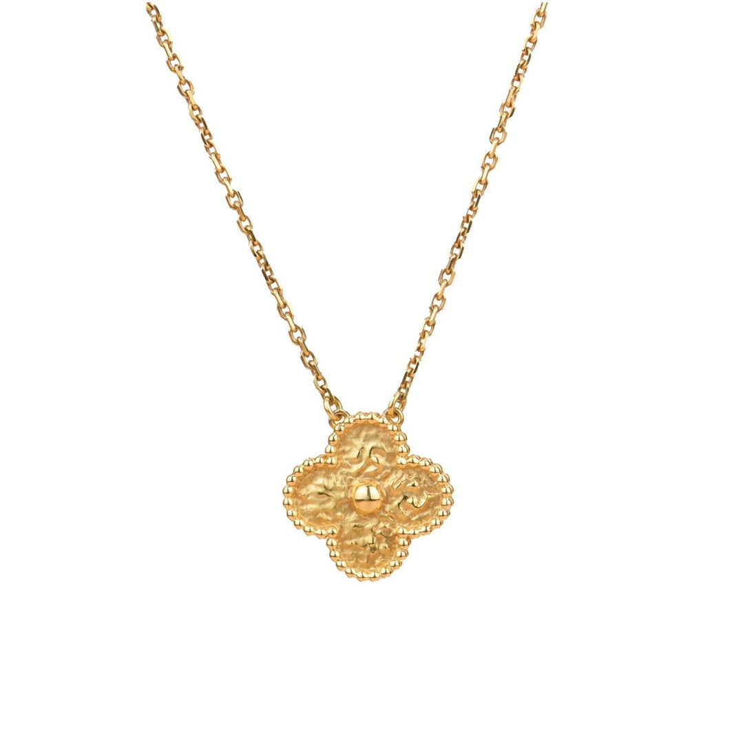 [Amore Jewelry]CLOVER 15MM  BRONZING NECKLACE