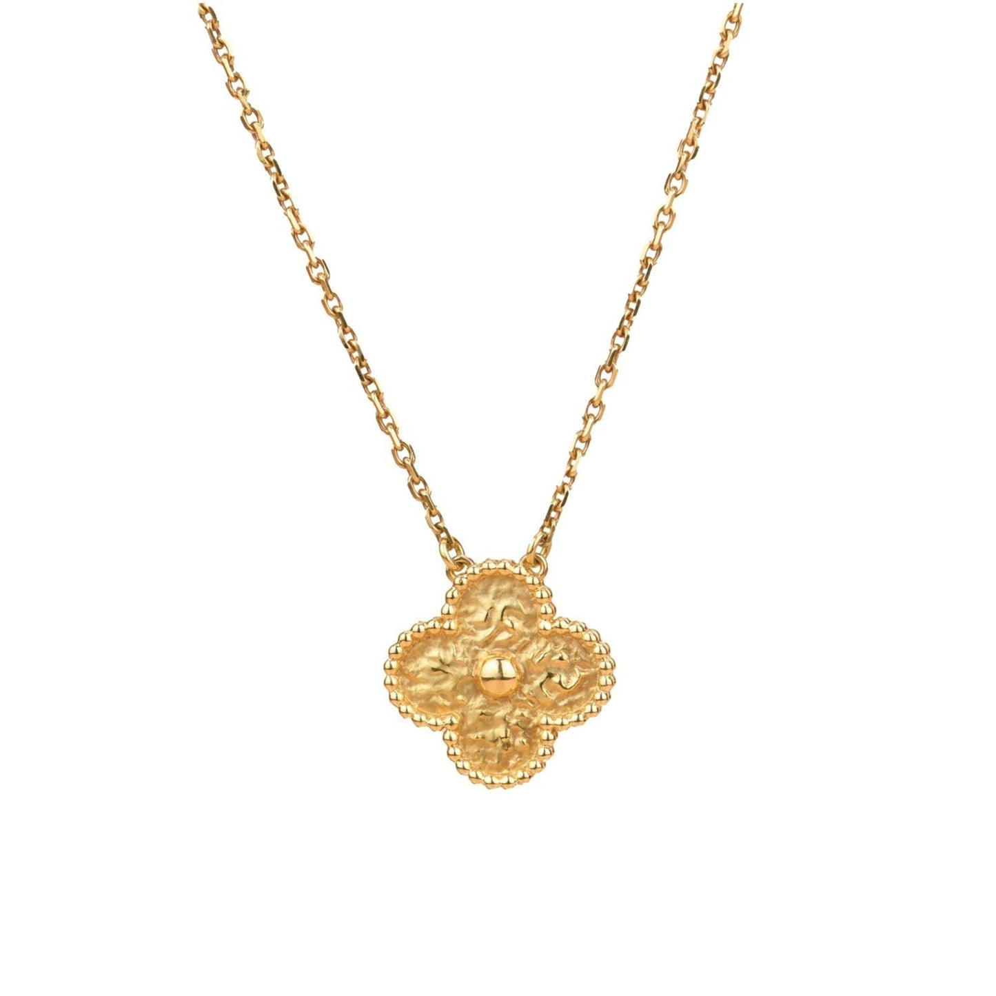 [Amore Jewelry]CLOVER 15MM  BRONZING NECKLACE