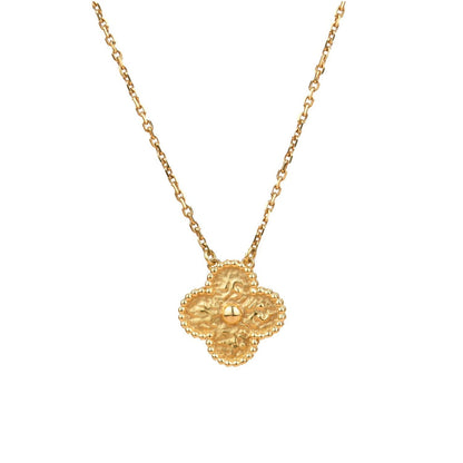 [Amore Jewelry]CLOVER 15MM  BRONZING NECKLACE