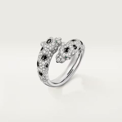 [Amore Jewelry]PANTHERE DOUBLE HEADED FULL DIAMOND  RING