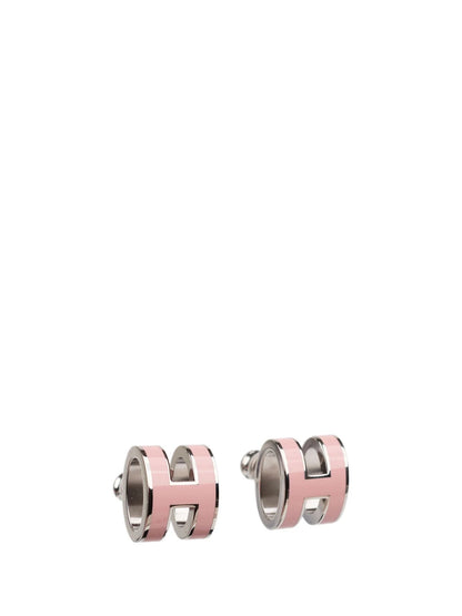 [Amore Jewelry]MINI POP H SILVER EARRINGS PINK