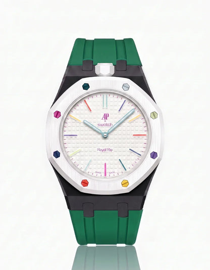 Silicone Strap & Case  Royal Pop Huit Blanc(Customize  Colors)