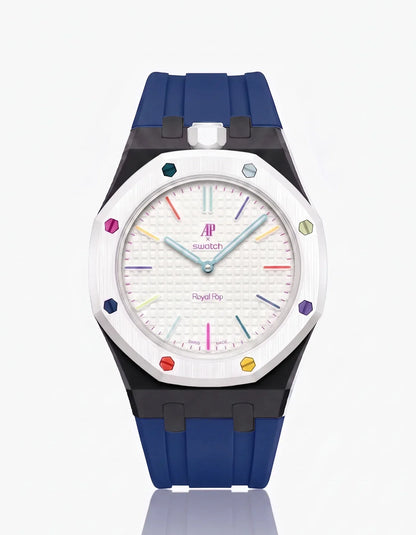 Silicone Strap & Case  Royal Pop Huit Blanc(Customize  Colors)