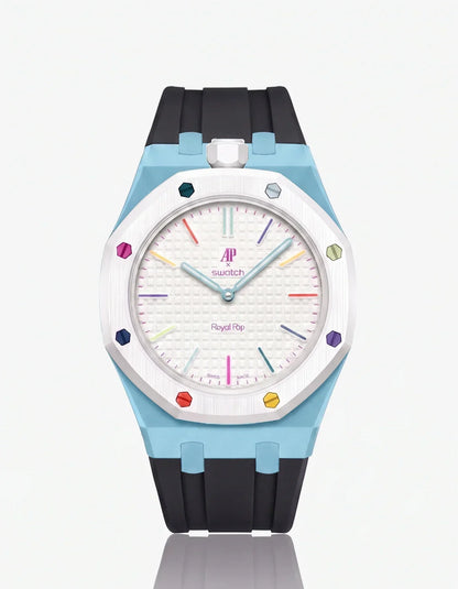 Silicone Strap & Case  Royal Pop Huit Blanc(Customize  Colors)