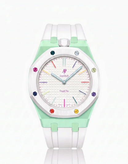 Silicone Strap & Case  Royal Pop Huit Blanc(Customize  Colors)