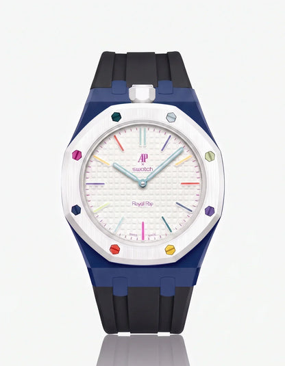Silicone Strap & Case  Royal Pop Huit Blanc(Customize  Colors)
