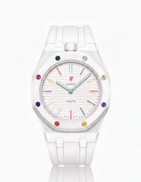 Silicone Strap & Case  Royal Pop Huit Blanc(Customize  Colors)