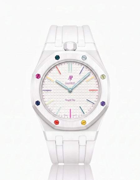 Silicone Strap & Case  Royal Pop Huit Blanc(Customize  Colors)
