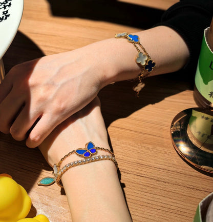 [Amore Jewelry]LUCKY SPRING BUTTERFLY 5 MOTIF BRACELET