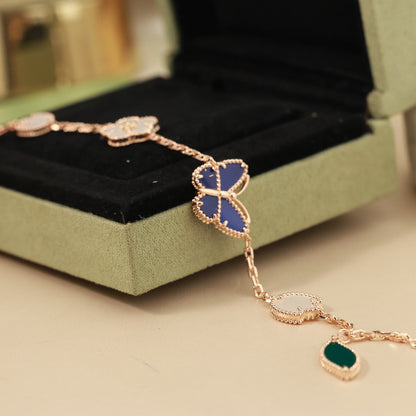 [Amore Jewelry]LUCKY SPRING BUTTERFLY 5 MOTIF BRACELET