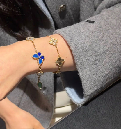 [Amore Jewelry]LUCKY SPRING BUTTERFLY 5 MOTIF BRACELET