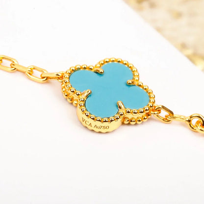 [Amore Jewelry] CLOVER 5 MOTIF TURQUOISE BRACELET COLLECTION