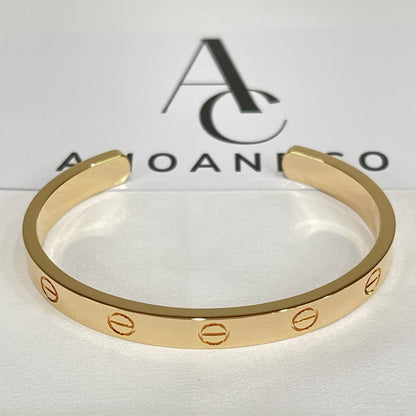 [Amore Jewelry]LOVE BRACELET 6.1MM OPEN CUFF