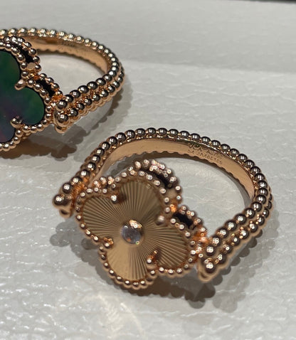 [Amore Jewelry]CLOVER RIVERSIBLE GRAY AGATE RING