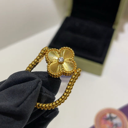 [Amore Jewelry]CLOVER RIVERSIBLE BLUE AGATE RING