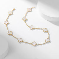 [Amore Jewelry]CLOVER 10 MOTIFS WHITE MOTHER OF PEARL NECKLACE