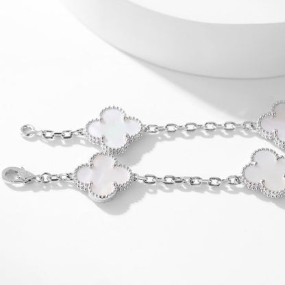 [Amore Jewelry]CLOVER 10 MOTIFS WHITE MOTHER OF PEARL NECKLACE