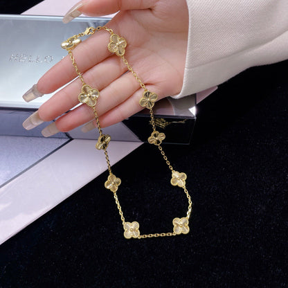 [Amore Jewelry]CLOVER 10 MOTIFS LASER NECKLACE