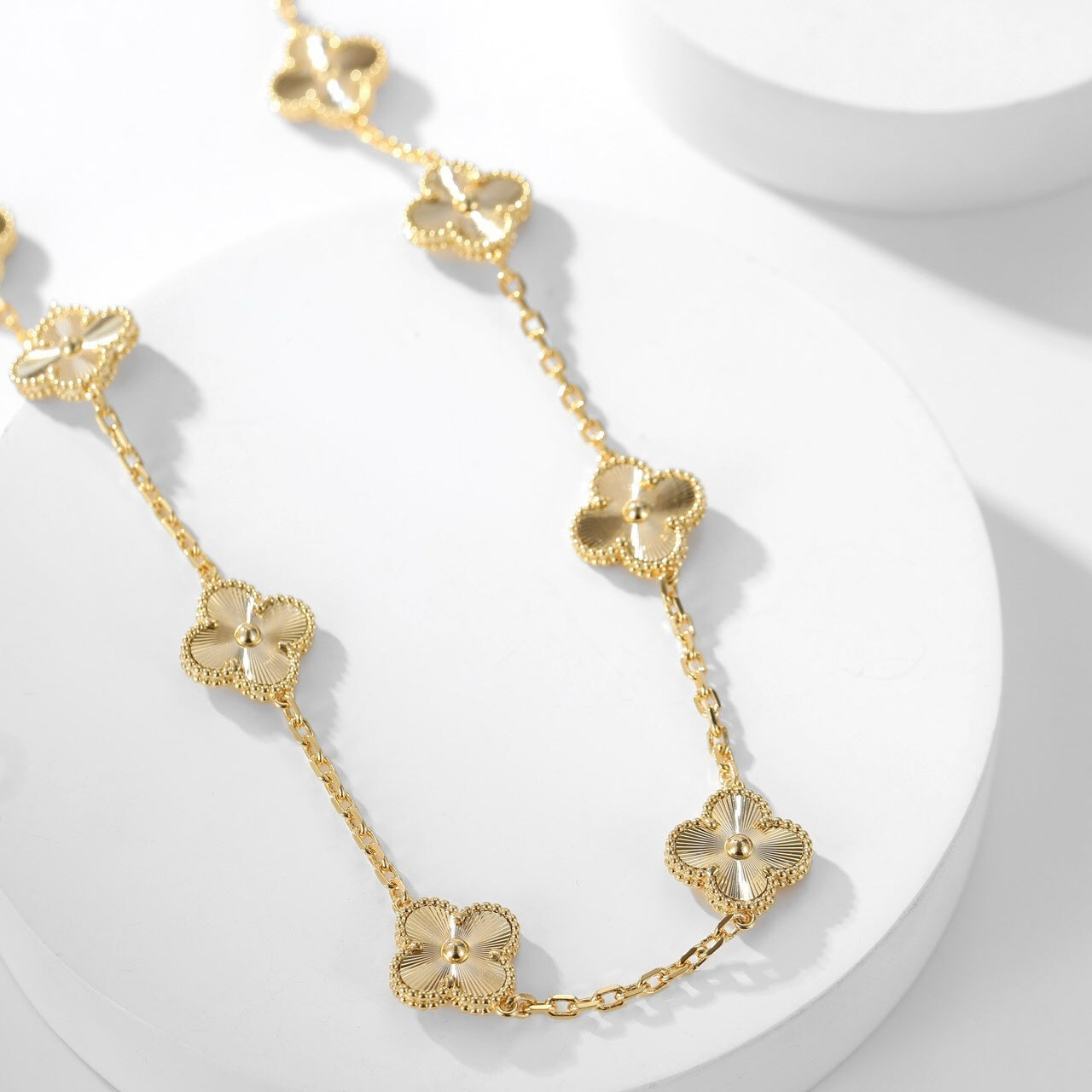 [Amore Jewelry]CLOVER 10 MOTIFS LASER NECKLACE