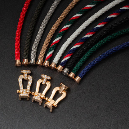 [Amore Jewelry]FORCE LARGE HORSESHOE HALF DIAMOND BRACELET ROSE GOLD