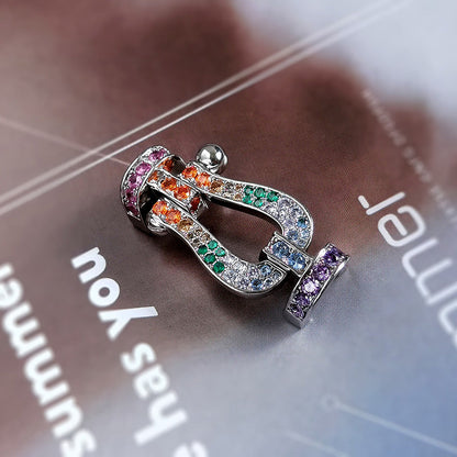 [Amore Jewelry]FORCE LARGE HORSESHOE CLASP  METAL BRACELET