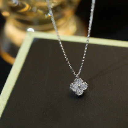 [Amore Jewelry]CLOVER MINI 9.5MM PENDANT DIAMOND NECKLACE