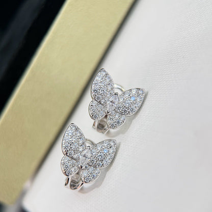 [Amore Jewelry]BUTTERFLY ALL DIAMOND EARRINGS