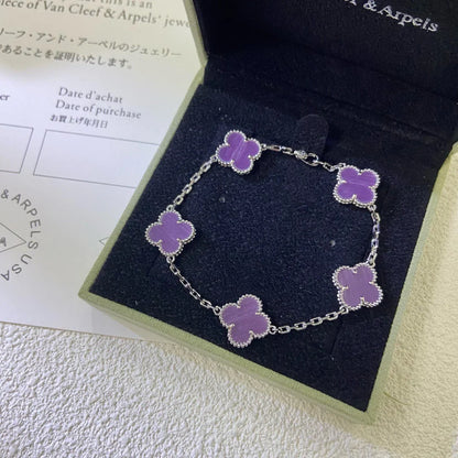 [Amore Jewelry] CLOVER 5 MOTIF VIOLET BRACELET COLLECTION