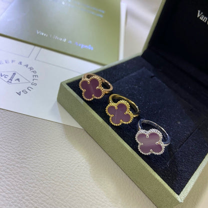 [Amore Jewelry]CLOVER  PURPLE VIOLET RING