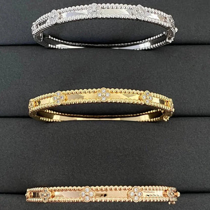 [Amore Jewelry]CLOVER BRACELET 4MM DIAMONDS
