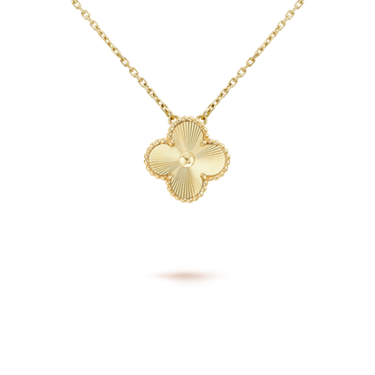 [Amore Jewelry]CLOVER 15MM LASER NECKLACE