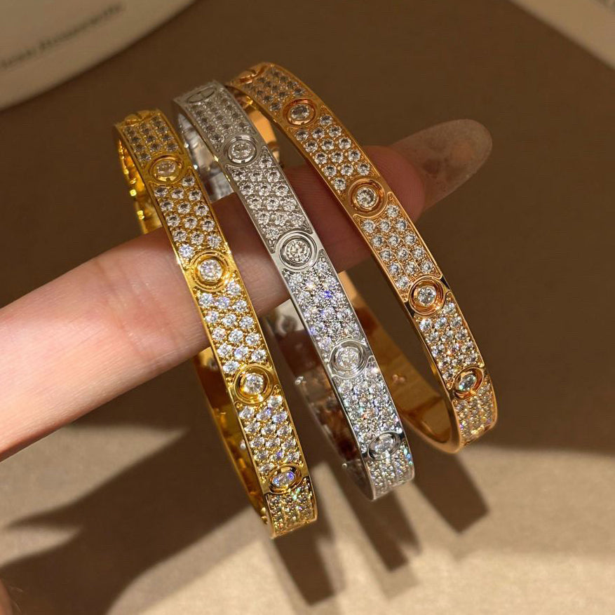 [Amore Jewelry]LOVE BRACELET 6.1MM DIAMOND-PAVED 10 BIG DIAMONDS