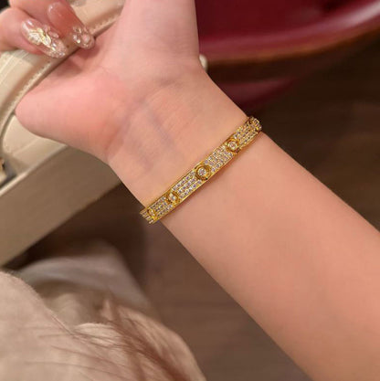 [Amore Jewelry]LOVE BRACELET 6.1MM DIAMOND-PAVED 10 BIG DIAMONDS